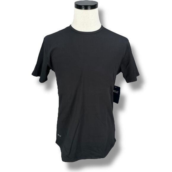 BYLT Drop-Cut Lux T-Shirt Men’s Small Black Cotton Stretch Short Sleeve New - Picture 1 of 10